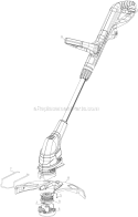 Page A Diagram and Parts List for GH710 Type 1 Black and Decker Trimmer